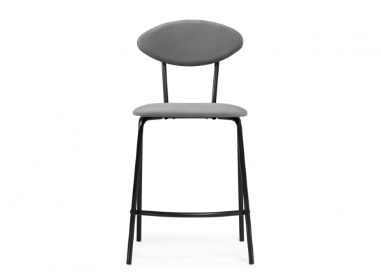 Полубарный стул Коумо катания сильвер / черный матовый в Набережных Челнах