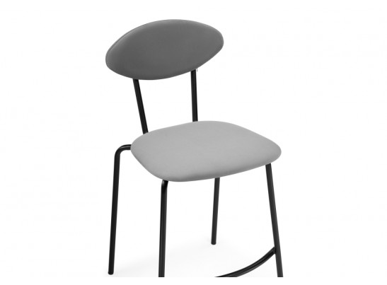 Полубарный стул Коумо катания сильвер / черный матовый в Набережных Челнах