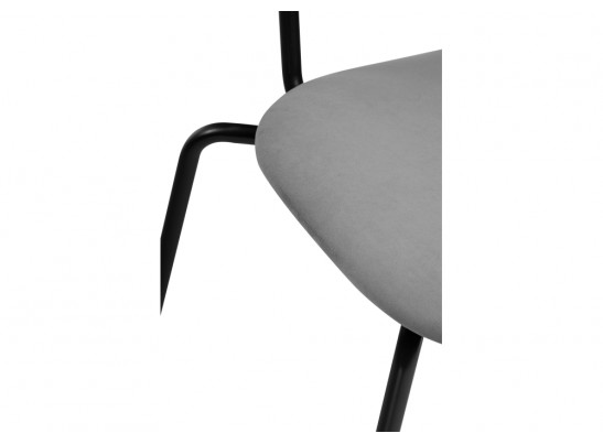 Полубарный стул Коумо катания сильвер / черный матовый в Набережных Челнах