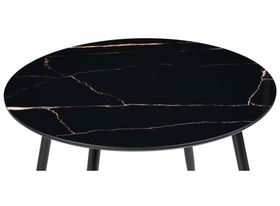 Стеклянный стол Анселм 100х76 обсидиан / черный в Набережных Челнах