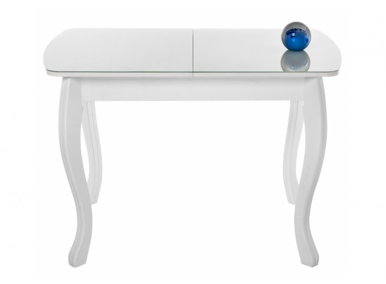 Стеклянный стол Бриллиант 110(140)х68х76 белый в Набережных Челнах