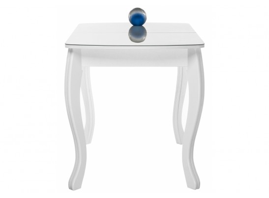 Стеклянный стол Бриллиант 110(140)х68х76 белый в Набережных Челнах