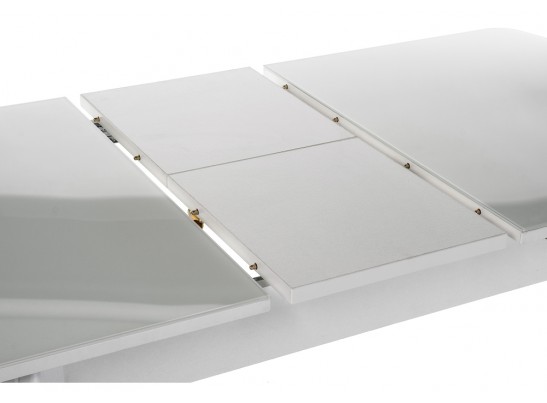 Стеклянный стол Бриллиант 110(140)х68х76 белый в Набережных Челнах