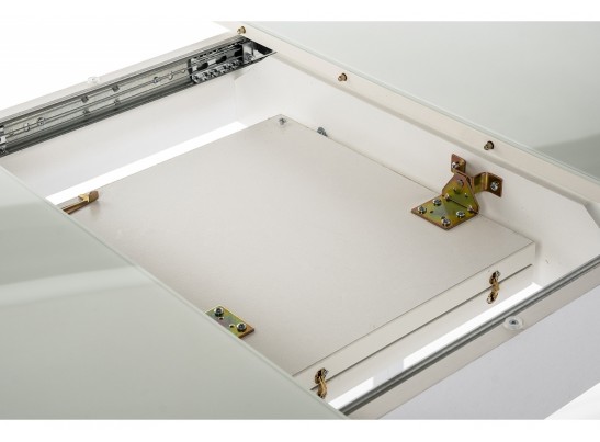 Стеклянный стол Бриллиант 110(140)х68х76 белый в Набережных Челнах