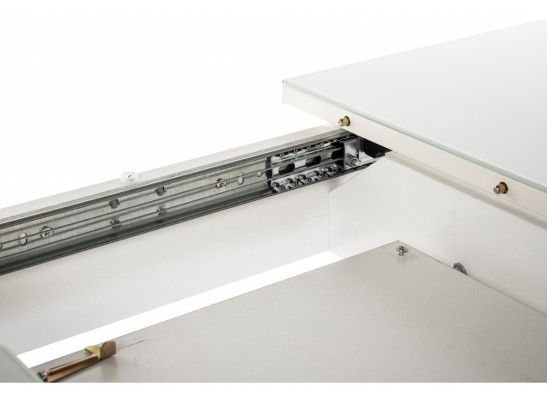 Стеклянный стол Бриллиант 110(140)х68х76 белый в Набережных Челнах