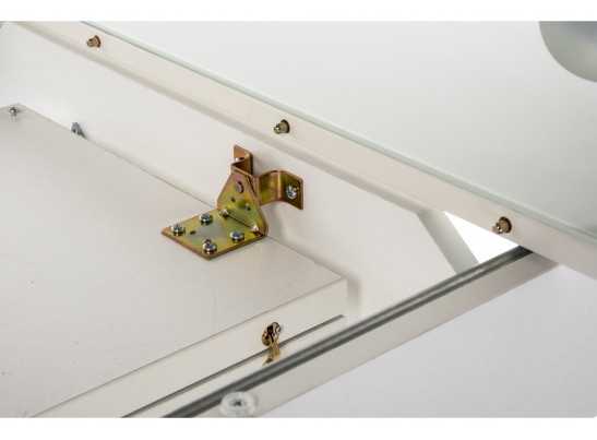 Стеклянный стол Бриллиант 110(140)х68х76 белый в Набережных Челнах