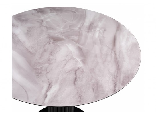 Стеклянный стол Кэмерон 110х110х75 серый / черный в Набережных Челнах