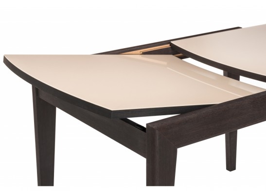 Стеклянный стол Оливер бежевый / премиум орех в Набережных Челнах