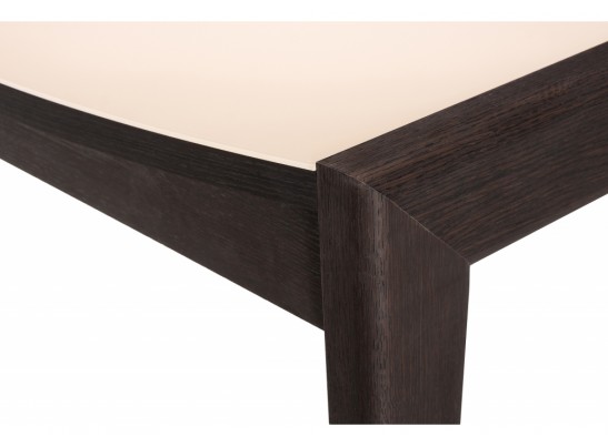 Стеклянный стол Оливер бежевый / премиум орех в Набережных Челнах