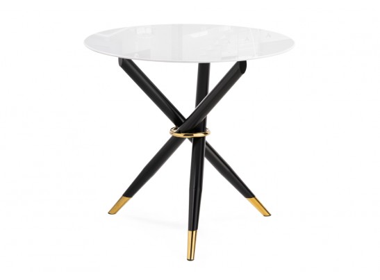 Стеклянный стол Rock 100х75 white / black в Набережных Челнах