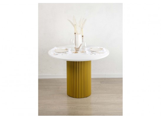 Стол Барел 100 белый / золото в Набережных Челнах