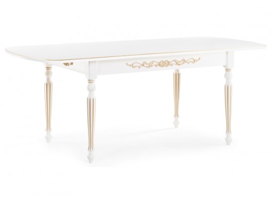 Стол Бевье молочный / золото в Набережных Челнах