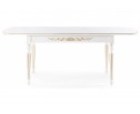 Стол Бевье молочный / золото в Набережных Челнах