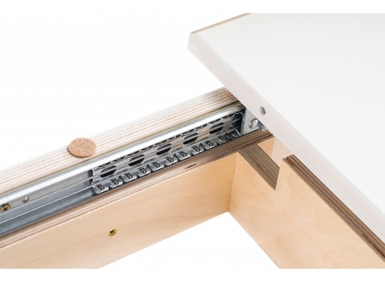 Стол Бевье молочный / золото в Набережных Челнах