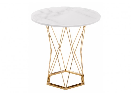 Стол Melan 60х70 white / gold в Набережных Челнах