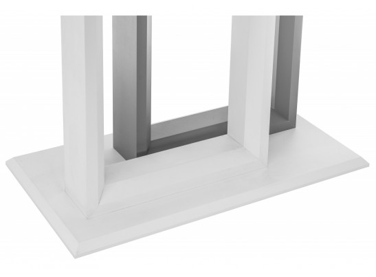 Стол на тумбе Санса 120(160)х80х76 белая шагрень / белый в Набережных Челнах