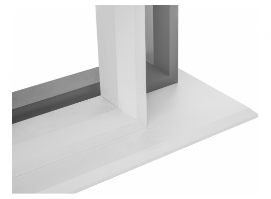 Стол на тумбе Санса 120(160)х80х76 белая шагрень / белый в Набережных Челнах