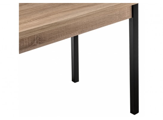 Стол Оригон 120(160)х70х77 сонома / черный матовый в Набережных Челнах