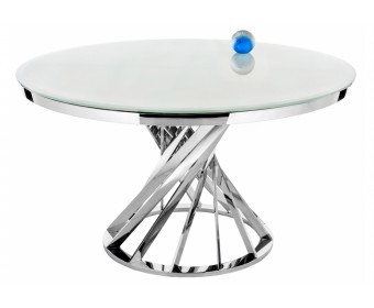 Стол Twist steel / white