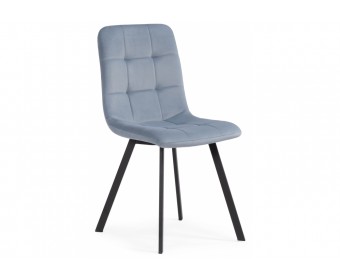 Стул на металлокаркасе Bruk light blue / black