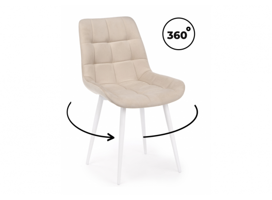 Стул на металлокаркасе Челси 360 К бежевый (zd 210) / белый в Набережных Челнах