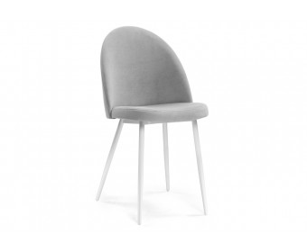 Стул на металлокаркасе Дагрун светло-серый / белый каркас