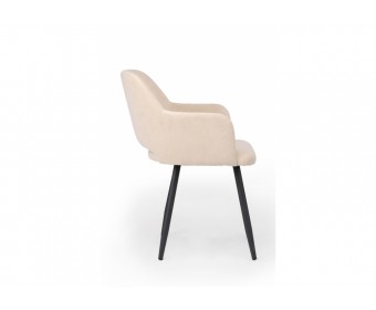 Стул на металлокаркасе Эолин бежевый (glory 03) / черный