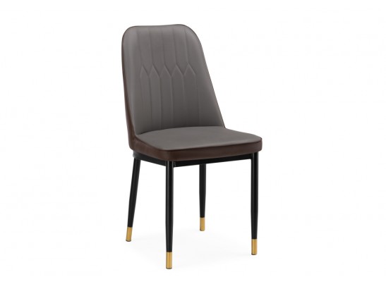 Стул на металлокаркасе Flor gray / brown / black в Набережных Челнах