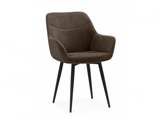 Стул на металлокаркасе Флюид коричневый (glory 08) / черный в Набережных Челнах