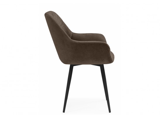 Стул на металлокаркасе Флюид коричневый (glory 08) / черный в Набережных Челнах