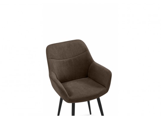 Стул на металлокаркасе Флюид коричневый (glory 08) / черный в Набережных Челнах