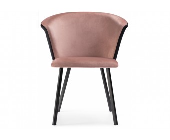 Стул на металлокаркасе Gema black / pink / black