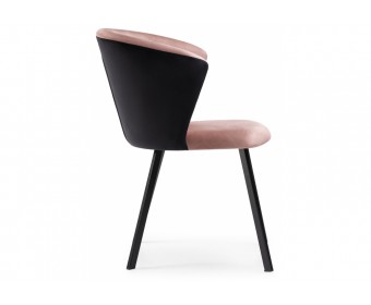 Стул на металлокаркасе Gema black / pink / black