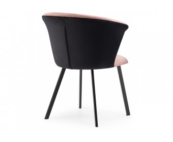 Стул на металлокаркасе Gema black / pink / black