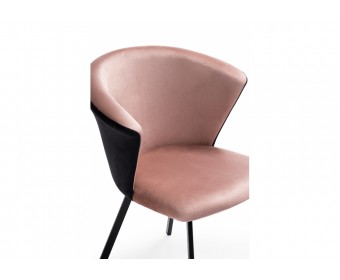 Стул на металлокаркасе Gema black / pink / black