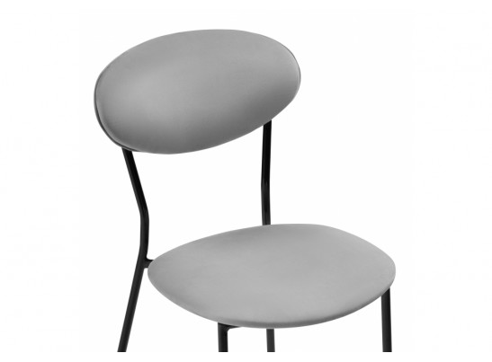 Стул на металлокаркасе Корсе светло-серый/ черный глянец в Набережных Челнах