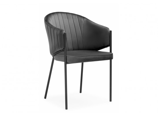 Стул на металлокаркасе Kortni dark grey / black в Набережных Челнах