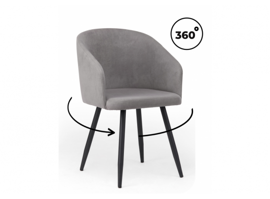 Стул на металлокаркасе Монер 360 темно-серый (glory 20) / черный в Набережных Челнах