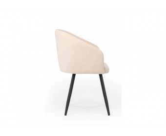 Стул на металлокаркасе Монер бежевый (glory 03) / черный