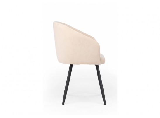 Стул на металлокаркасе Монер бежевый (glory 03) / черный в Набережных Челнах