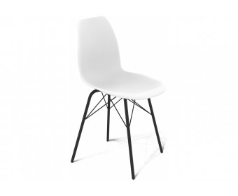 Стул на металлокаркасе SHT-ST29/S64 белый / черный муар