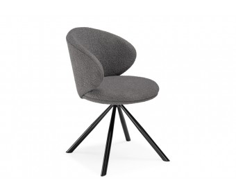 Стул на металлокаркасе Solomon крутящийся gray / black