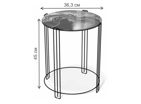 Журнальный столик SHT-CT53 малахитово зеленый / черный муар в Набережных Челнах