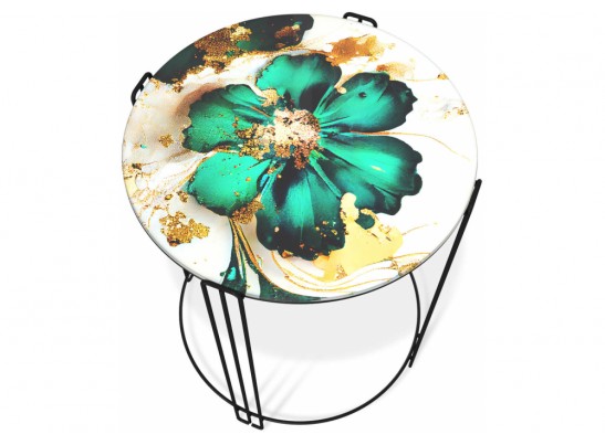 Журнальный столик SHT-CT53 малахитово зеленый / черный муар в Набережных Челнах