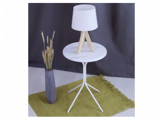 Журнальный столик Sheffilton SHT-CT12-1 белый мрамор / белый муар в Набережных Челнах