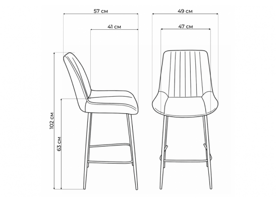 Полубарный стул Седа 360 светло-серый (zd 960) / золотой в Набережных Челнах