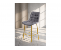 Полубарный стул Челси темно-серый (zd 995) / золотой в Набережных Челнах