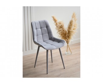 Стул на металлокаркасе Челси К светло-серый (zd 960) / серый