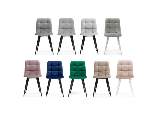 Стул на металлокаркасе Чилли К розовый 37 / черный в Набережных Челнах