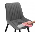Комплект стульев Вейв 4 шт темно-серый / черный в Набережных Челнах